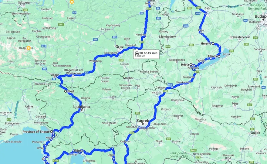 Trasa do Splitu: Austria czy Węgry? Porównanie i oszczędności