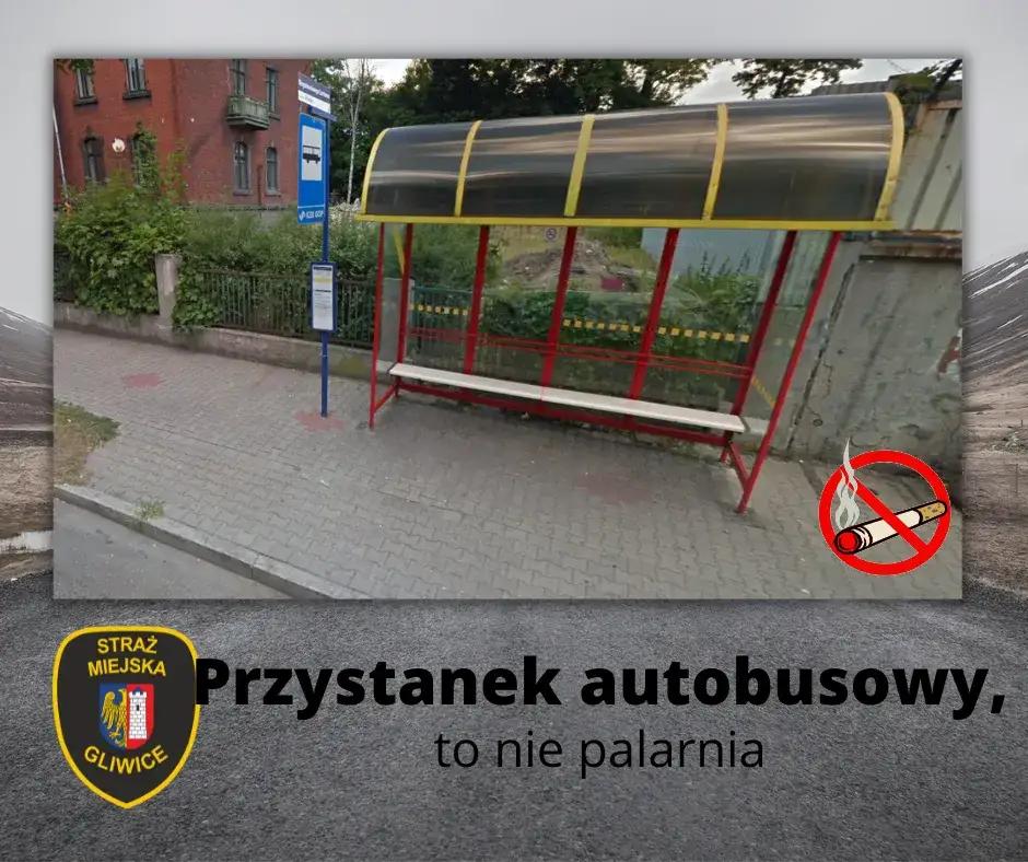 przystanek autobusowy zakaz palenia